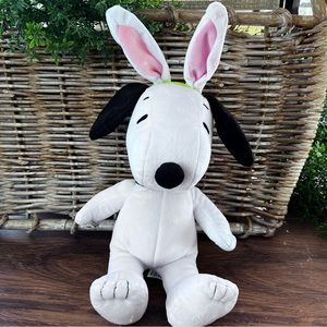 Peanuts Snoopy plush with Easter bunny ears